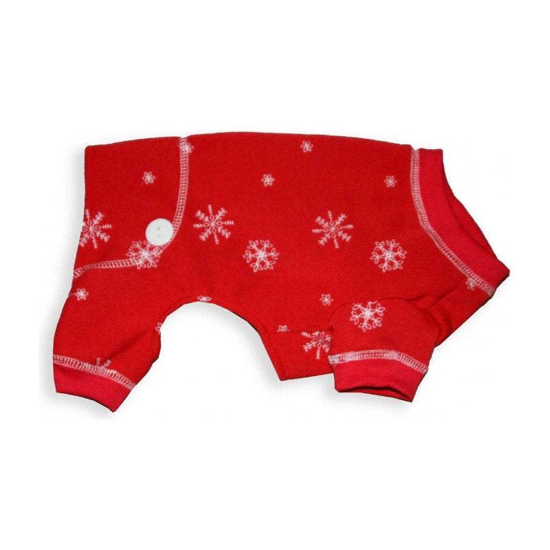 Barker's Bowtique - Home to Hip Doggie & Max's Closet dog apparel Red Snowflake Cozy Pet PJ's