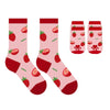 Extreme Fit Wholesale Pet Socks Red Strawberries Matching Pet & Owner Fun Socks - One Size Fits Most