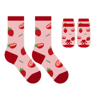 Extreme Fit Wholesale Pet Socks Red Strawberries Matching Pet & Owner Fun Socks - One Size Fits Most