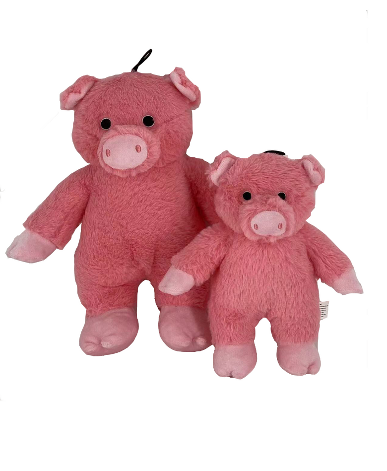 Dalton the Pig Pink Plush Squeaky Dog Toy - 2 Sizes