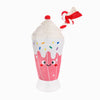 Hugsmart Products Inc dog toys Summer Floatie Strawberry Smoothie Plush Squeak Dog Toy