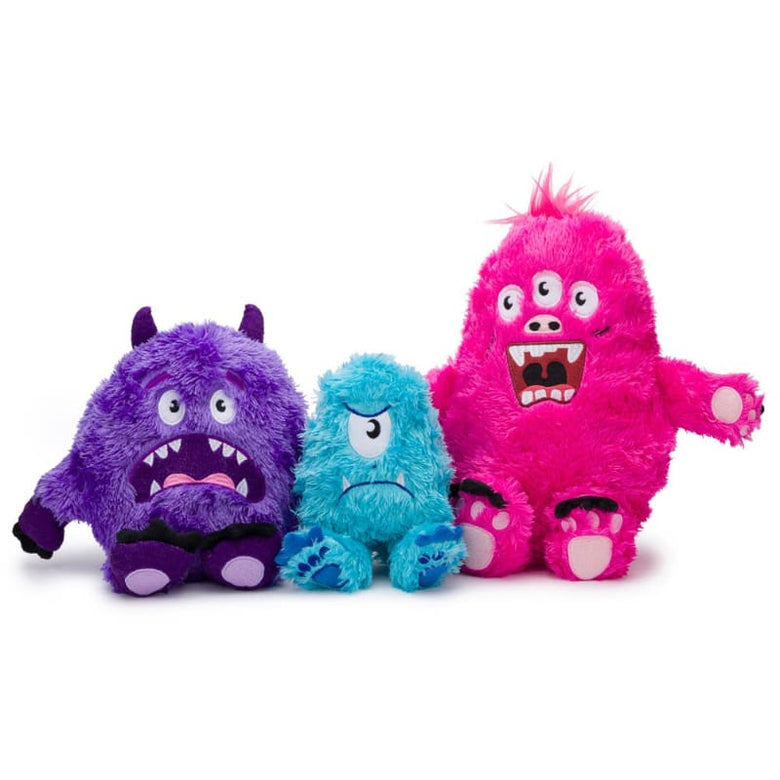 fabdog dog toys Fluffy Medium Purple Monster Plush Squeak Dog Toy