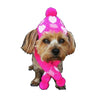 Dallas Dogs, Ltd Hats SM Pink Hearts Pom Pom Pet Hat with Matching Pet Scarf