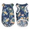 AE - PETCIRCLE dog apparel LG Light Hawaiian Pineapple Dark Blue Dog Tee - *Only Available in Size LG