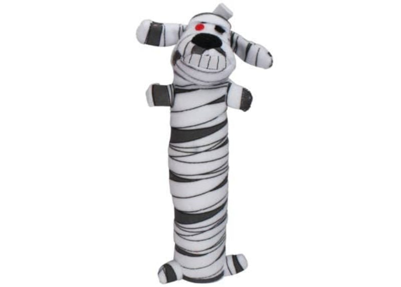 Multipet dog toys Halloween Mummy Plush Squeaky Loofa Dog Toy - 12"
