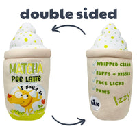 Huxley & Kent dog toys SM Matcha Pee Latte Plush Squeaky Dog Toy (Double Sided) - 2 Sizes