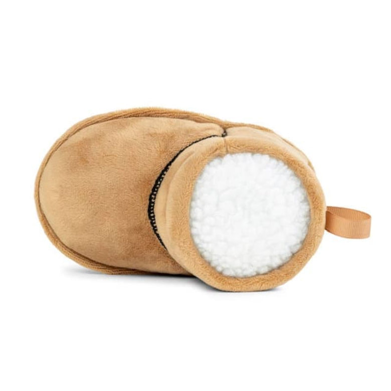 Muttzie dog toys PUGGG Tan Boot Plush Dog Toy