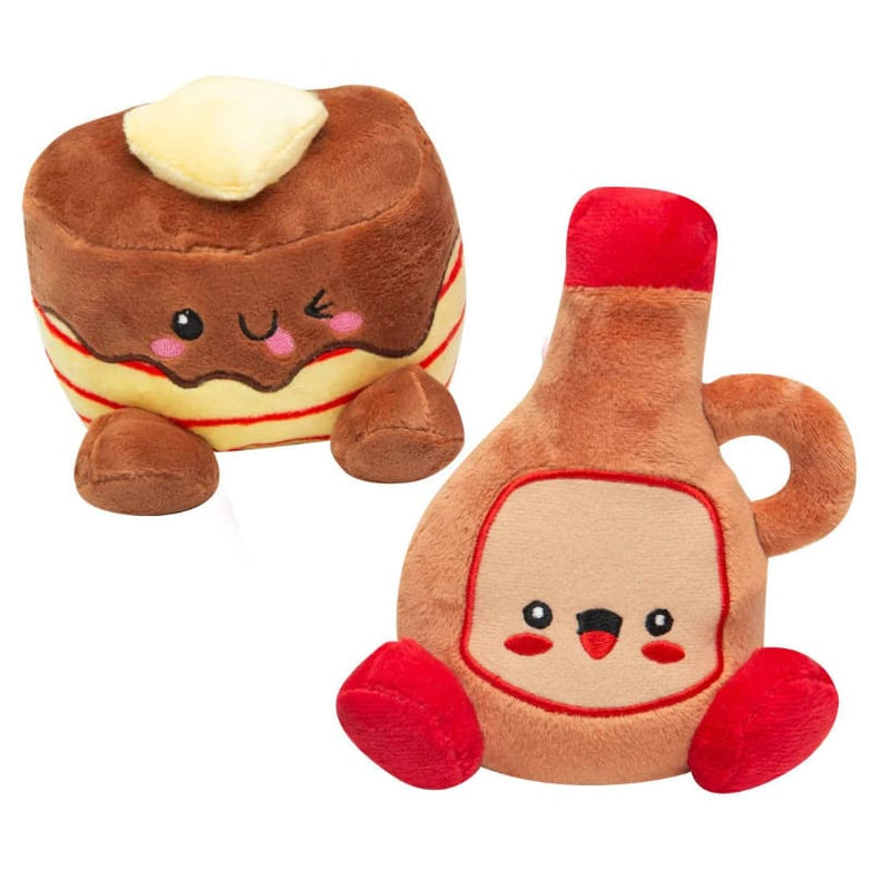 SnugArooz dog toys Pancake and Syrup Snug Buddies Squeak Plush Dog Toy Set - 2pk