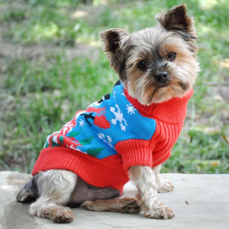 Doggie Design SWEATERS Combed Cotton Snowman Holiday Dog Sweater