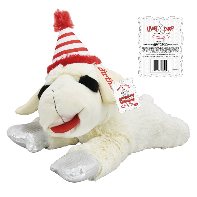 70th Birthday Lambchop Plush Squeaky Dog Toy - 24"