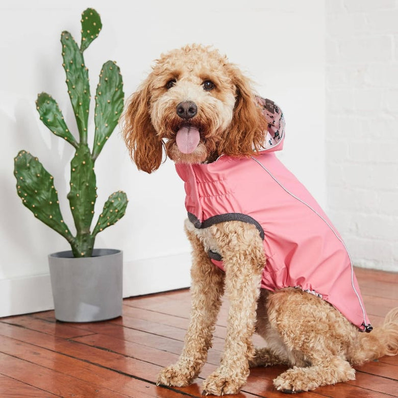 GF Pet Jackets Reversible Elasto-Fit Pink Pet Raincoat