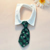 TMU - GLOBAL ONE SOLUTION LTD COLLARS S / Green Plaid Winter Snowflake Dog Tie Collar - 2 Colors