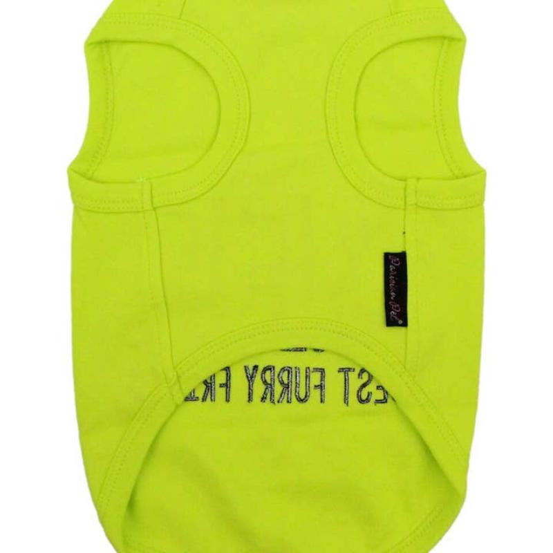 Parisian Pet® Tee's MD B.F.F. Best Furry Friend Lime Green Dog Tee