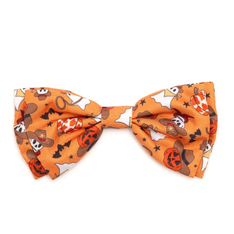 The Worthy Dog Bow Tie SM Howdyween Orange Pet Bow Tie - 2 Sizes