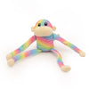 ZippyPaws dog toys Spencer the Crinkle Monkey Small Rainbow and Blue Plush Dog Toy Set - 2 Pk