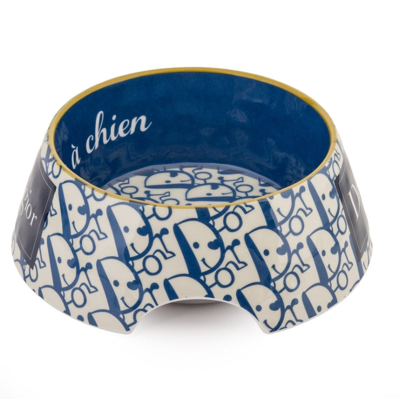 Dog-ior Stylish Blue Pet Bowl - Size Medium
