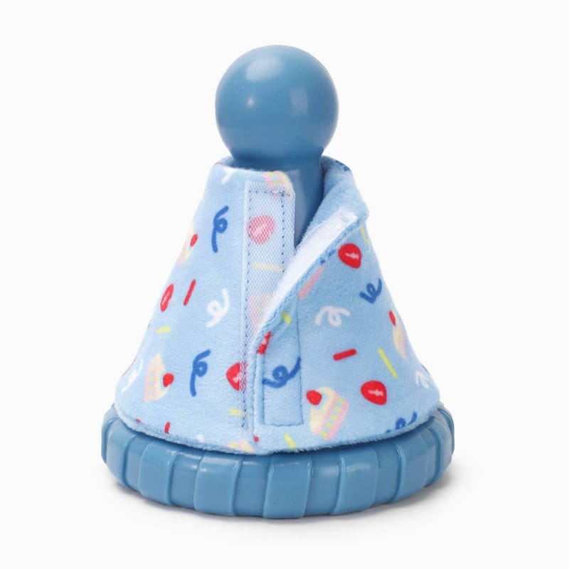 Hugsmart Products Inc dog toys Yappy Birthday Blue Party Hat TPR Rubber Dog Toy