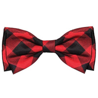 Red Buffalo Check Red/ Blk Holiday Bow Tie Pet Collar Attachment- 2 Sizes