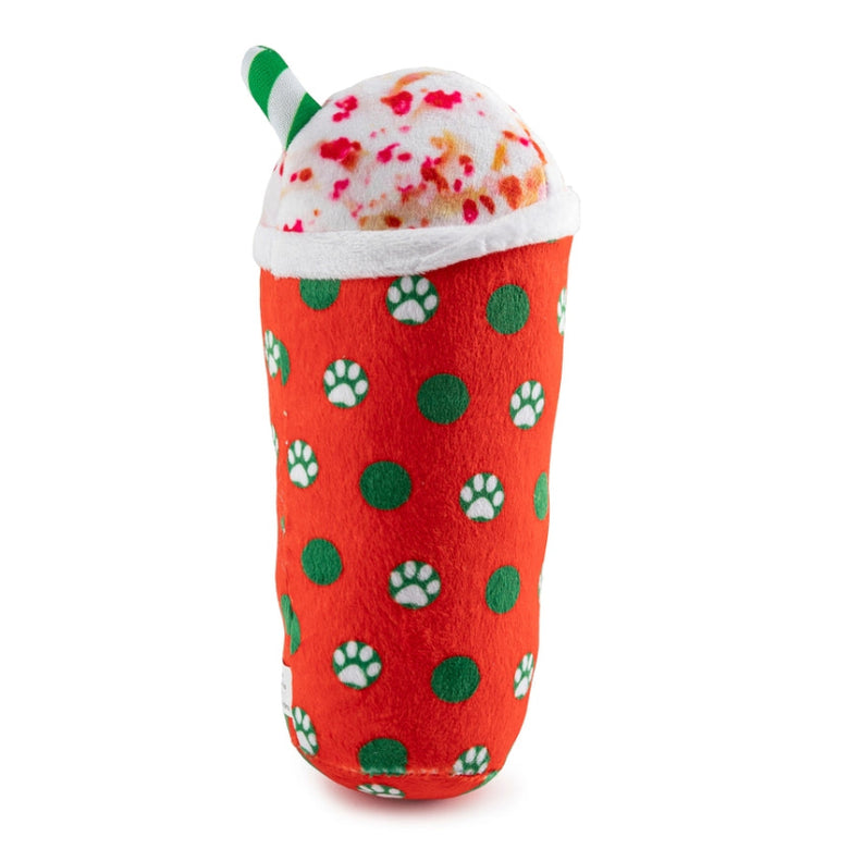 Starbarks Puppermint Mocha Holiday Dots Christmas Plush Squeaky Dog Toy
