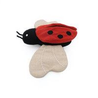 ZippyPaws dog toys EcoZippy Corduroy Critter Ladybug Squeaky Dog Toy