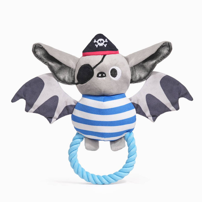 Hugsmart Products Inc Hugsmart Products Inc - HugSmart Pet - Howloween Night | Pirate Bat - Dog Rope Toy