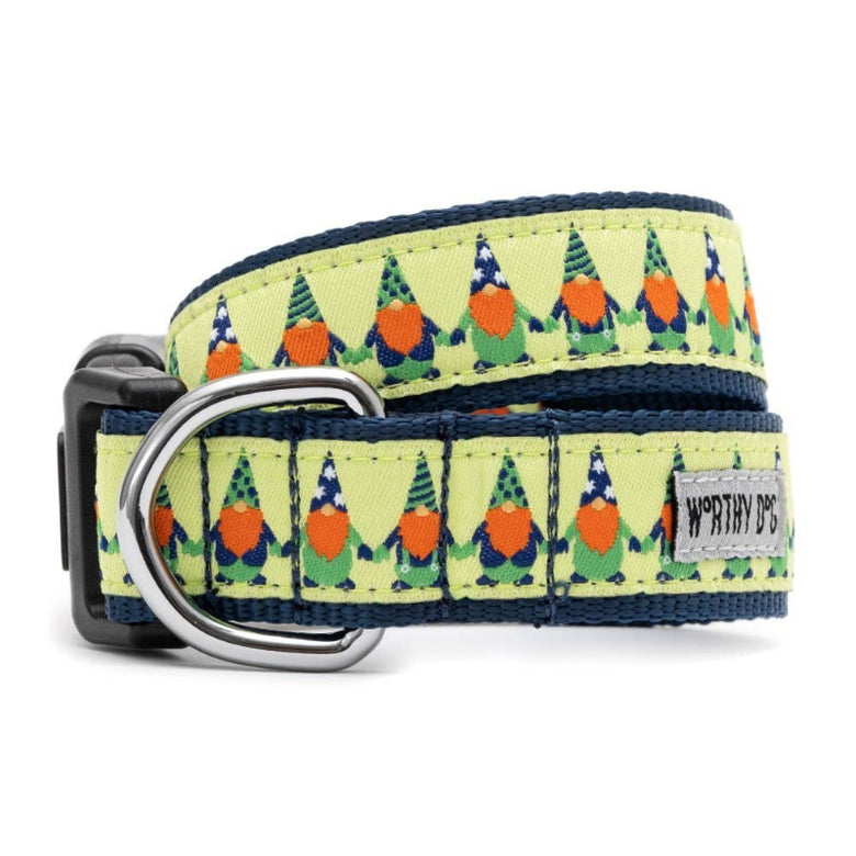 Luck 'O the Irish Gnome Holiday Festive Green Dog Collar