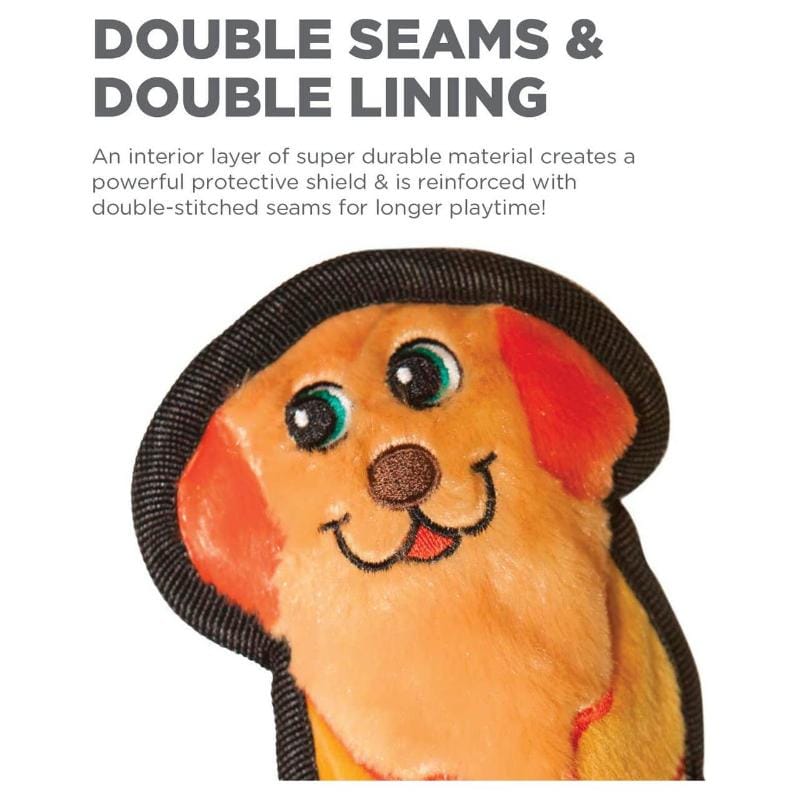 Outward Hound dog toys Invincibles Dog Durable Plush Toy Orange XS