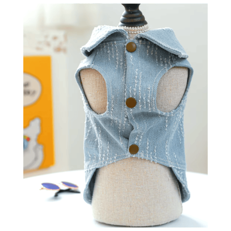 AE - PETCIRCLE dog apparel Denim Pendant Dog Vest
