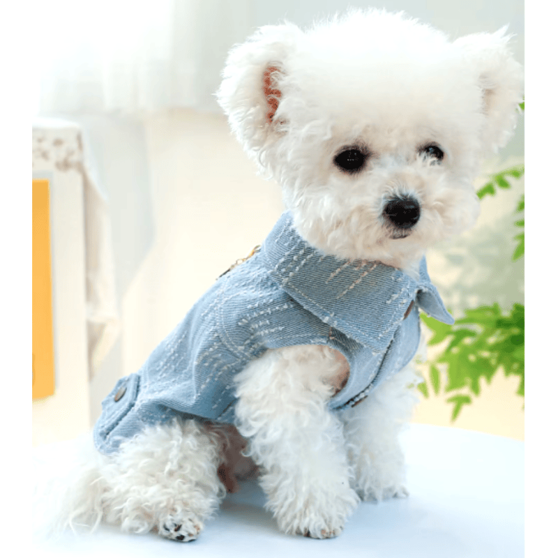 AE - PETCIRCLE dog apparel Denim Pendant Dog Vest