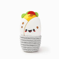 Hugsmart Products Inc dog toys Fiesta Chewsday Burrito Rope Plush Dog Toy