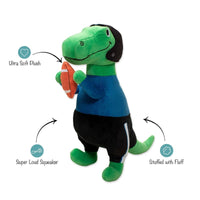Petshop by Fringe Studio dog toys Hustle, Hit, Never Quit Football Player Rex Plush Squeak Dog Toy