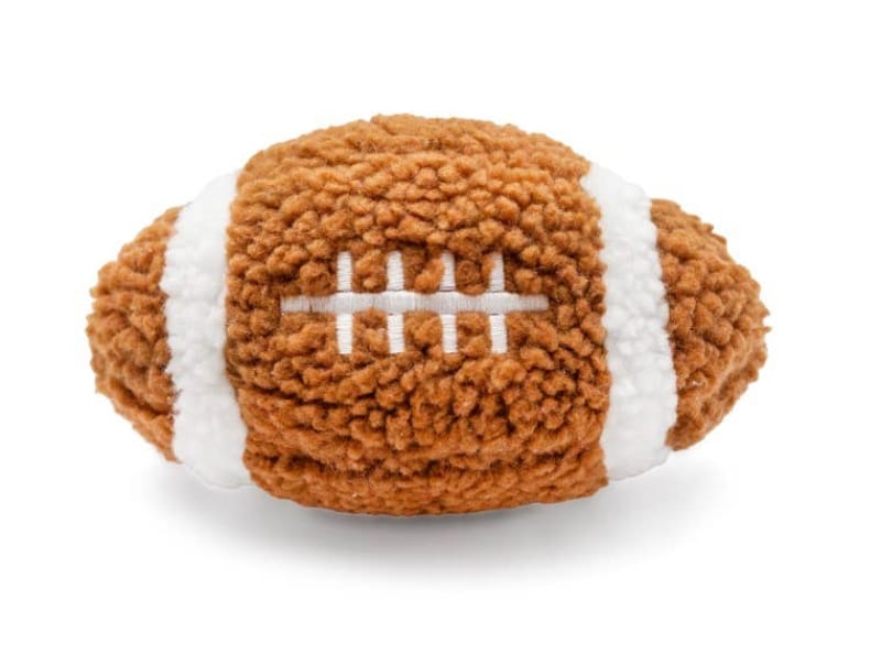 Thoozy dog toys Football Shaggy Plush Squeak Dog Toy - 6.5"