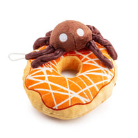 Haute Diggity Dog dog toys Brown Spider Plush Squeaky Halloween Donut Dog Toy