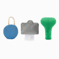 Hugsmart Products Inc dog toys Camping Pups Outdoor Explorer Plush Squeak Dog Toy Set - 3 Pc