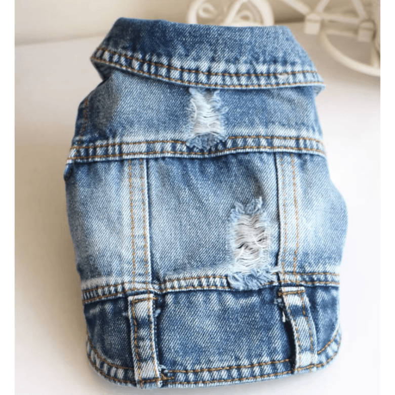 AE Jackets XS Distressed Denim Pet Vest