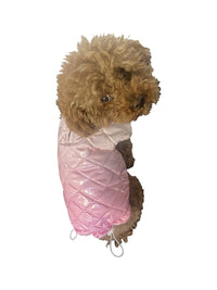 The Dog Squad Dog Coat Coco Puffer, Ombre'd Baby Pink