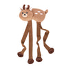 EcoZippy Christmas Holiday Crinkle Reindeer Plush Squeaky Jumbo Dog Toy