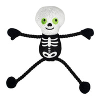 PetShop by Fringe Studio dog toys Halloween Got A Bone To Pick Skeleton Rope Tug Plush Squeak Dog Toy