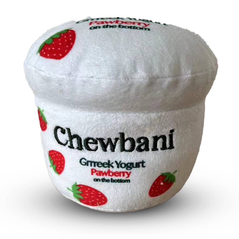 Chomp Haus Dog Toys Chewbani Grrreek Yogurt Plush Squeaky Dog Toy
