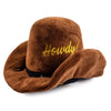 Haute Diggity Dog dog toys Brown Cowboy Hat Plush Squeaky Dog Toy
