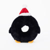 Holiday Donutz Buddies Penguin Christmas Plush Squeak Dog Toy