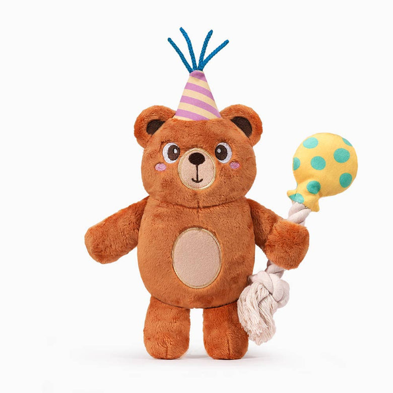 Hugsmart Products Inc Hugsmart Products Inc - HugSmart Pet - Yappy Birthday | Party Bear - Dog Plush Toy