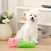 Hugsmart Products Inc dog toys Spring Garden Pink Smiley Face Tulip Plush Squeak Dog Toy