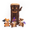 Halloween Burrow Haunted Log Interactive Dog Toy Set - 4 Pc