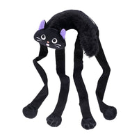 EcoZippy Halloween Crinkle Scaredy Black Cat Plush Squeaky Dog Toy