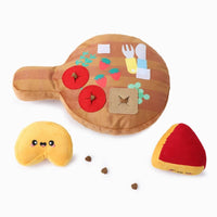 Hugsmart Products Inc dog toys Picnic Time Cheese Board Interactive Plush Dog Toy