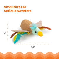 Catstages Cat Toys Flapperz Brown Duck Colorful Feathers Cat Toy