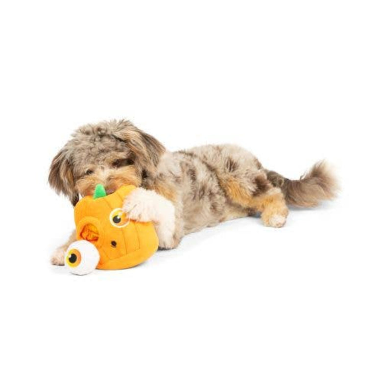 Halloween Spooky Pumpkin Pop-Eye Pop ‘n Fetch Plush Fall Season Dog Toy