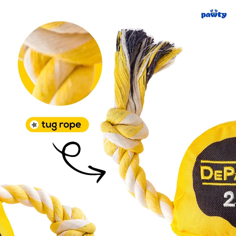 PAWTY Dog Toys dog toys Took Kit Tape Measurer Canvas Squeak Rope Dog Toy