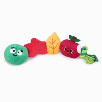 Hugsmart Products Inc Dog Toys Autumn Tailz Apple and Worm Rope Plush Squeaky Dog Toy